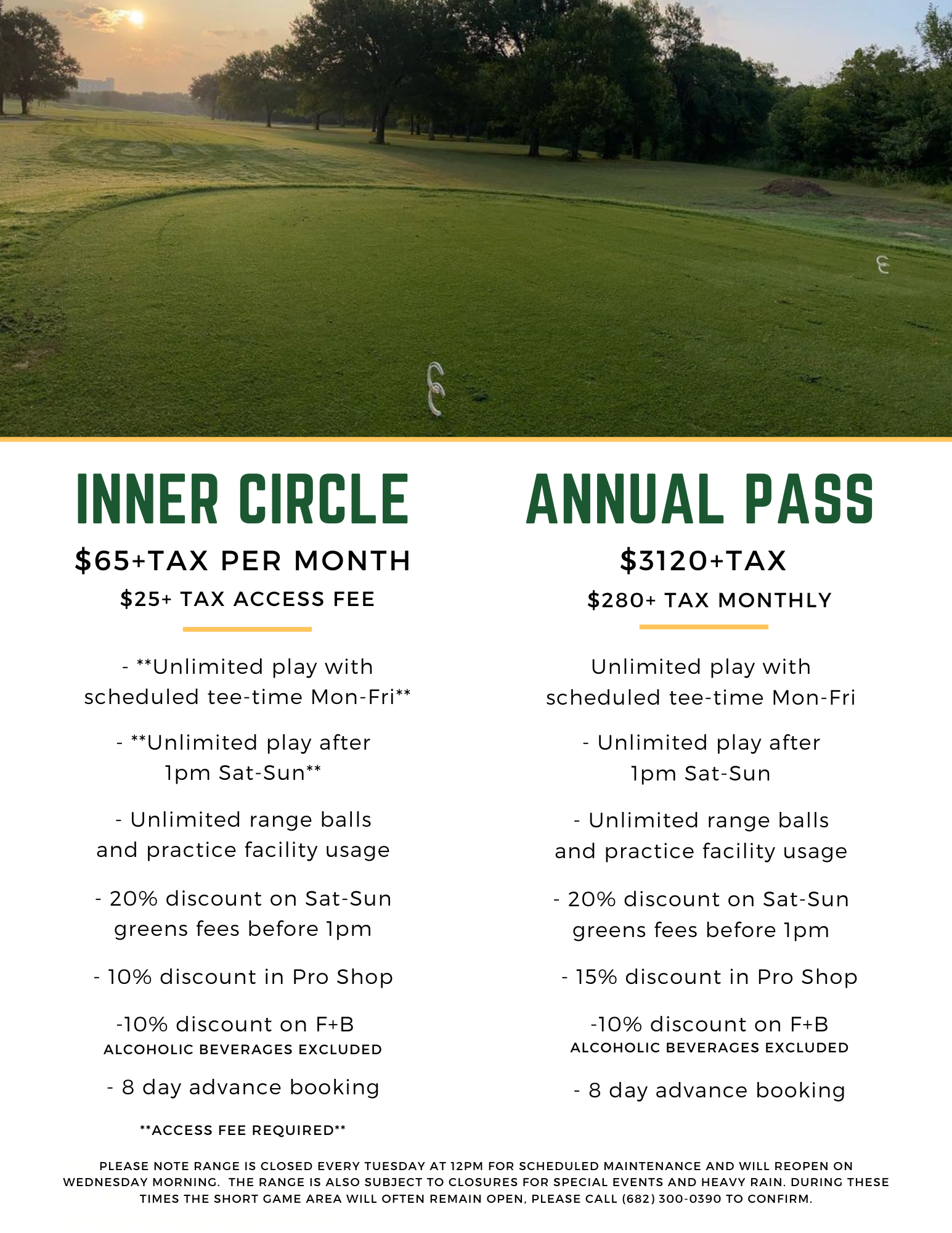 Annual Golf Pass The Golf Club at Champions Circle